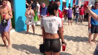 WorldCup 2014 Copacabana Beach German BodyPaint girl