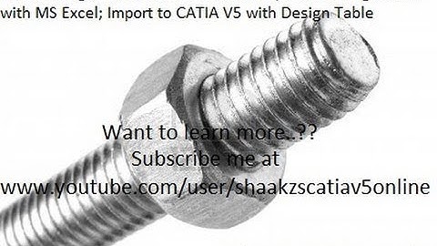 Catia V5 CatalogTutorials|P3.2 Rebuild and Resolve M12 Nutt|Infrastructure Catalog Editor