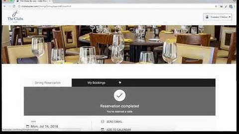 Make a Dining Reservation - The Clubs by JOE Website