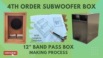 DIY//How To Make 12" Subwoofer 4th Order Band pass Box//Dimension Of 12" Subwoofer Band Pass Box