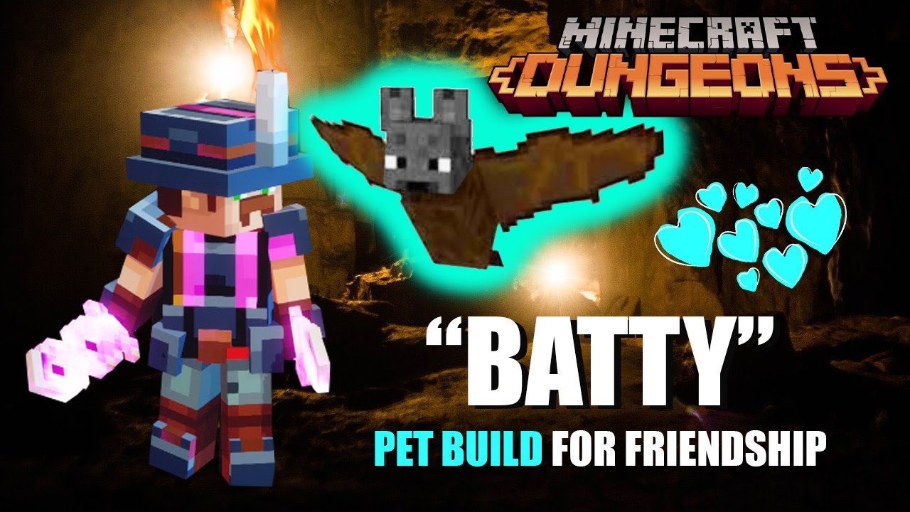"BATTY" Pet Cave Crawler Build for Minecraft Dungeons YouTube