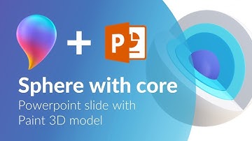Paint 3D and Powerpoint tutorial. Sphere with core.