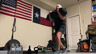 Split Squat with Sandbag in Front Rack
