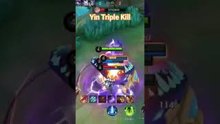 Yin dominates the battlefield with a savage triple kill! #MobileLegends #TripleKill #YinPower