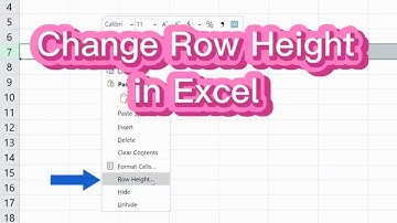 Change Row Height in Excel