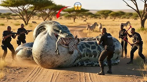 Courageous Rescue Team Fights Giant Python to Save a Helpless Zebra 🐍🦓