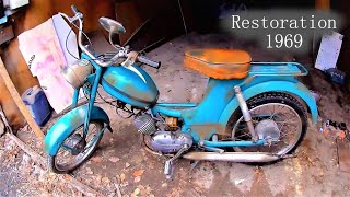 Восстановление старого советского мопеда 1969 года | Old Soviet motorcycle full Restoration