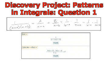 Discovery Project: Patterns in Integrals: Question 1: 1/((x+a)(x+b))