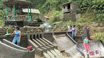 Full Video: Building a mini hydroelectric plant using turbines