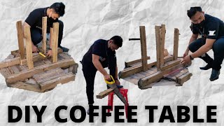 DIY COFFEE TABLE USING SCRAP MATERIALS