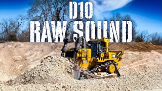 One of CAT'S biggest BULLDOZERS at work! D10 Raw Sound & POWER
