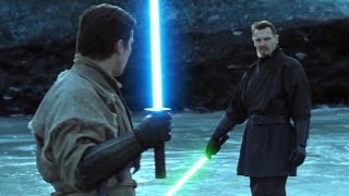 Batman Begins but the Swords are Lightsabers