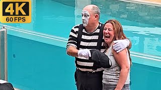 Tom the mime was so hilarious on this show! 4K 😂🤣(SeaWorld Orlando) 08 FEB 2024