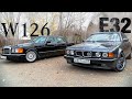 Обзор ЛЕГЕНДАРНЫХ поколений BMW E32 и MERCEDES W126. Mercedes S-класса или BMW 7 ?! ОТВЕТ В РОЛИКЕ!