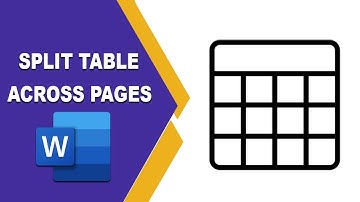 How to split table in word across pages