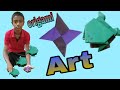 Origami Art(frog and ninja star)