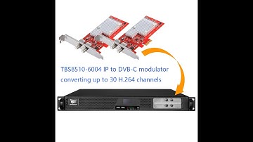 TBS8510-6004 IP to DVB-C modulator converting up to 30 H.264 channels