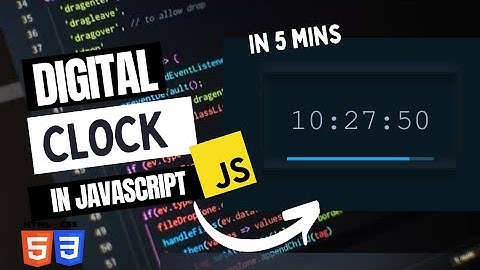 Make a Digital Clock with JS under 5 MINUTES!