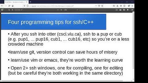 Programming tips for CSCI@VIU