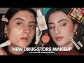 NEW DRUGSTORE MAKEUP ON ACNE/TEXTURED SKIN | Makeup Revolution Skin Silk, IRL Concealer, NYX, + More