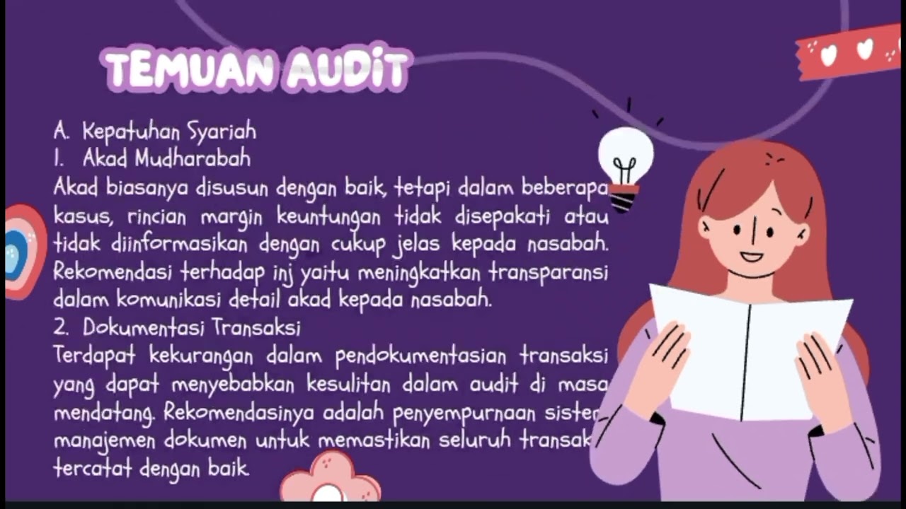 Laporan Audit Bank Syariah|pada produk pembiayaan Murabahah| Mata Kuliah Audit Bank Syariah