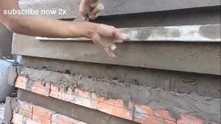 Skill Construction Smart - Rendering Sand And Cement Below With Simple Tools