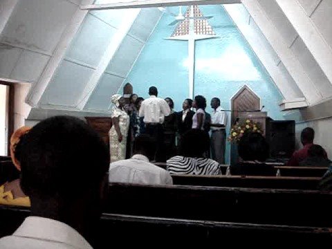 Choir singing at United Church of Zambia, Copperbe...