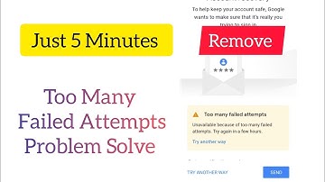 |Too many failed Attempts 😔 Solve this problem 5 Minutes||Recover Google Account|