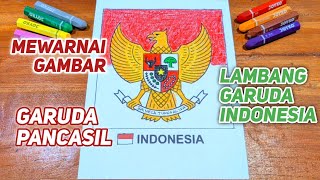 Mewarnai Garuda Pancasila - Mewarnai gambar lambang Garuda Indonesia