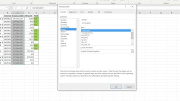 MS Excel tutorial covering data format (right click - format cells, date, currency text).