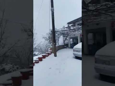 Κακοκαιρία «Μήδεια» χιόνια στο δήμο Μαντουδίου Λίμνης Αγίας Άννας