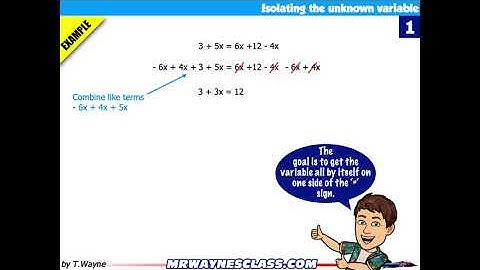 Isolating the for the Unknown Variable: Example 1