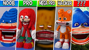 LEGO EVERY Characters & ALL Forms in Shin Sonic Tapes (COLLECTION #5) : Noob, Pro, HACKER! / (Sonic)
