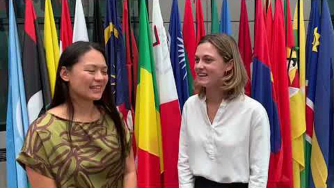 Jennifer Chow and Marilique Nijmeijer at UN Commit...