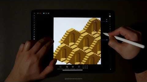 Isometric Stepwell | iPad Pro Art | Affinity Designer Drawing