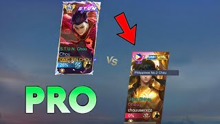 SIN CHOU VS TOP 2 PHILIPPHINES CHOU (he destroy me) - MLBB