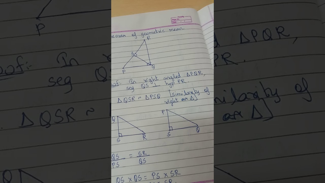 Geometric mean theorem YouTube