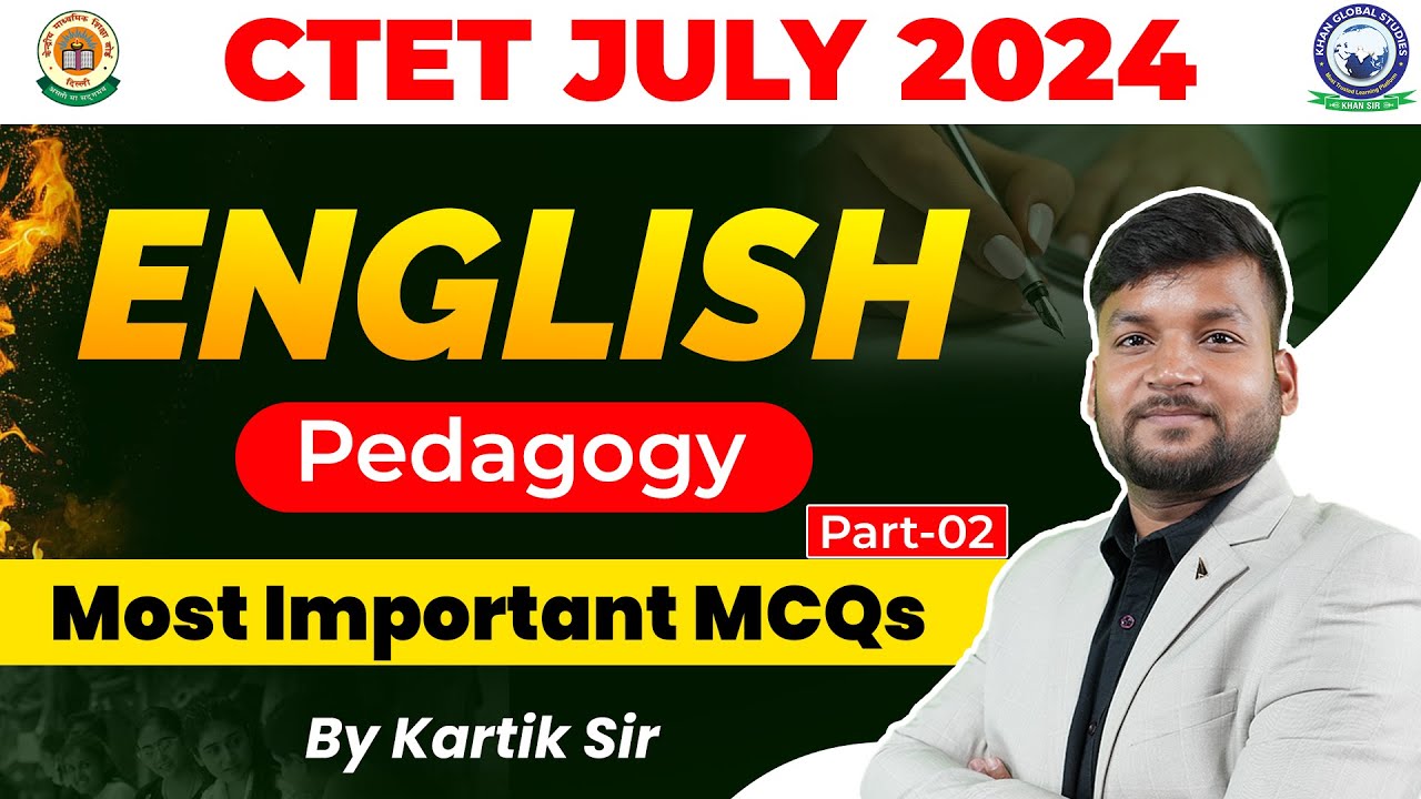 CTET July 2024 || English Pedagogy || Most important MCQs Part 2 ...