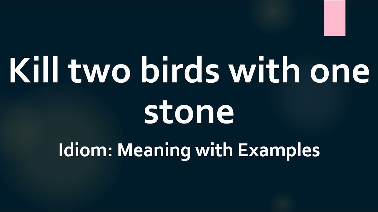 Idiom: Kill two birds with one stone Meaning and Example Sentences ...