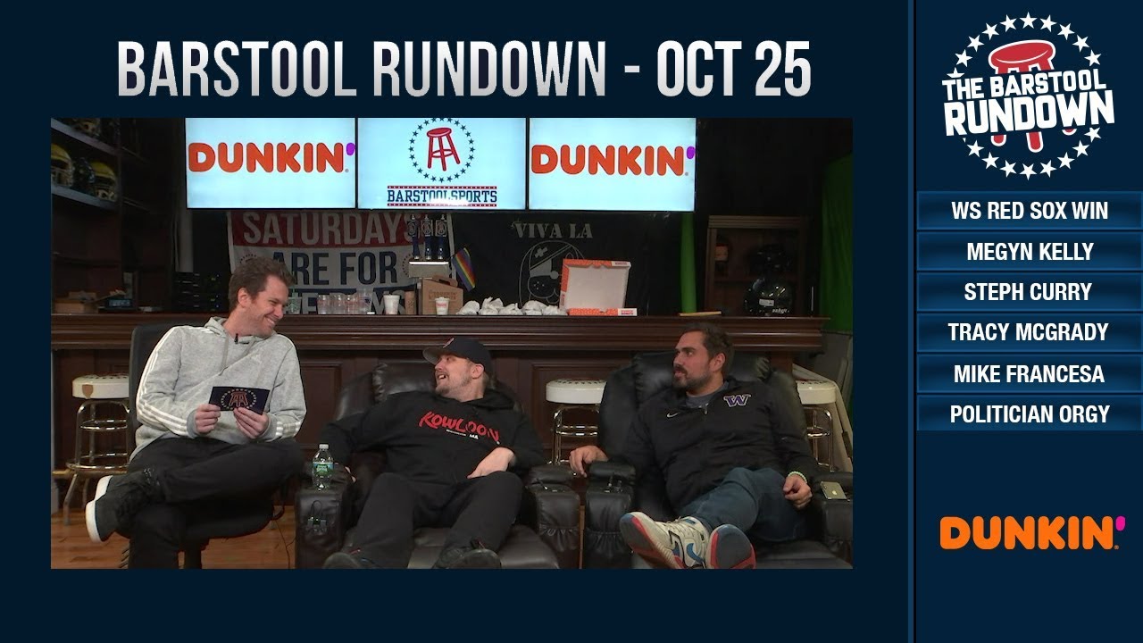 sports comedy show Barstool Rundown - October 25, 2018