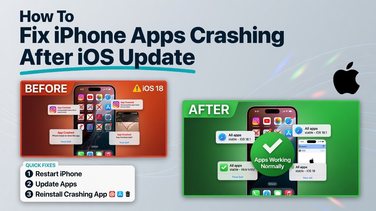 How to Fix iPhone Apps Crashing After iOS Update - YouTube