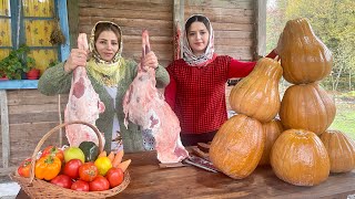 видео: Вкусный бульон из баранины в тыкве, приготовленной в глиняной печи ♧ Деревенский рецепт картинка: Вкусный бульон из баранины в тыкве, приготовленной в глиняной печи ♧ Деревенский рецепт