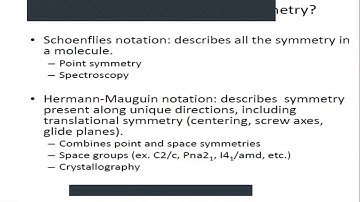 Symmetry Part 1 - Rotations, Mirror plane, and Inversion center