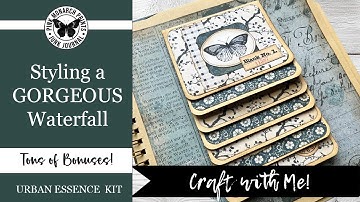 How To Style a Junk Journal Waterfall.  Craft With Me and Make a Complete, Gorgeous Waterfall!!
