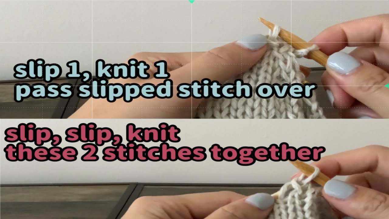 s1k1-psso & SKP : knitting - YouTube