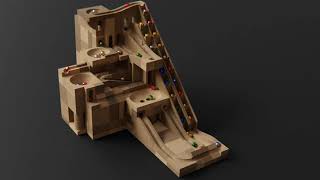 Wooden Marble Run (Blender Animation)