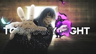 「Too Many Night 😎🖤」Jujutsu Kaisen「AMV\/EDIT」(quick one)