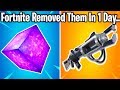 15 FASTEST REMOVED ITEMS IN FORTNITE HISTORY!