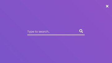Full Screen Search Bar Animation using HTML CSS & jQuery