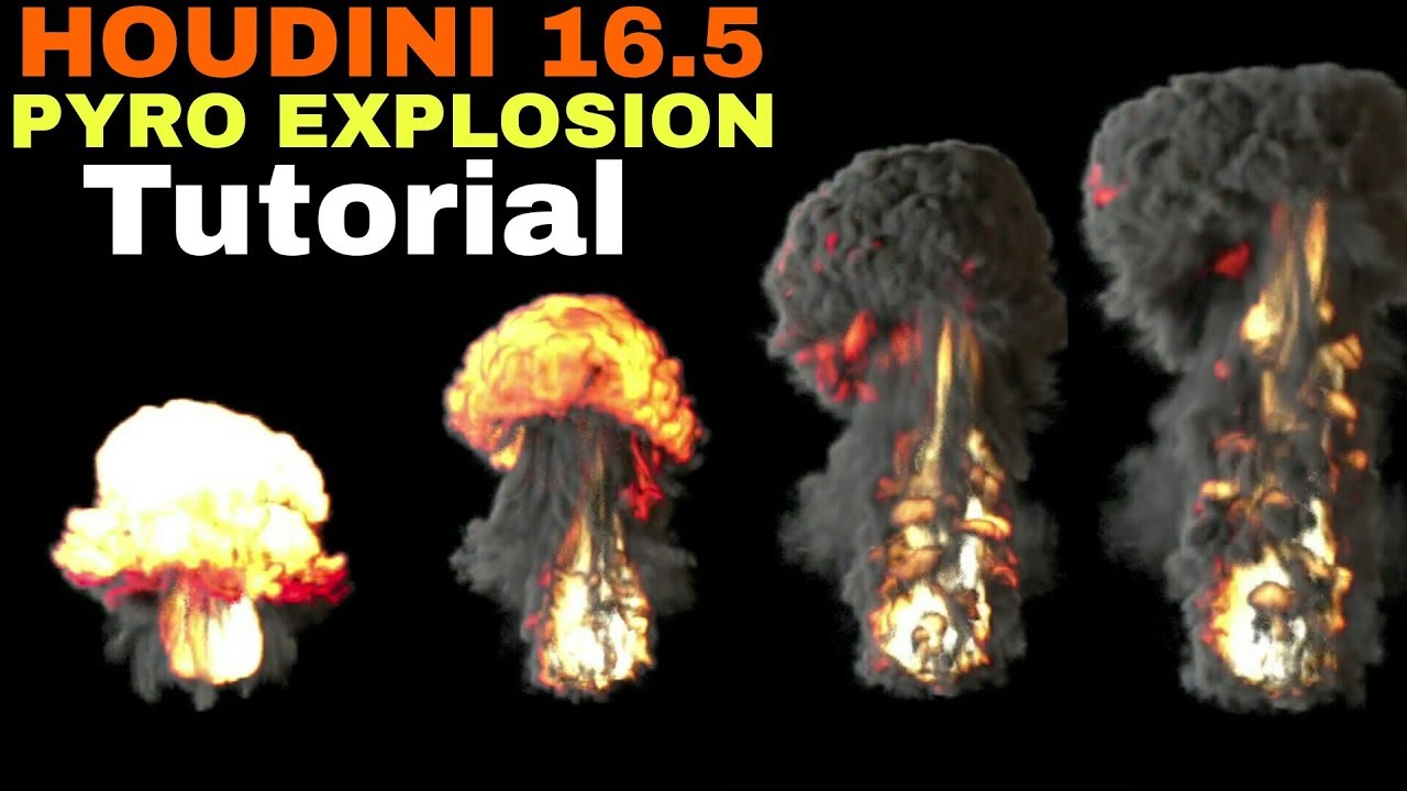 [PROMO] Houdini - Pyro Explosion Shader Tutorial 2018 | Houdini 16.5 ...